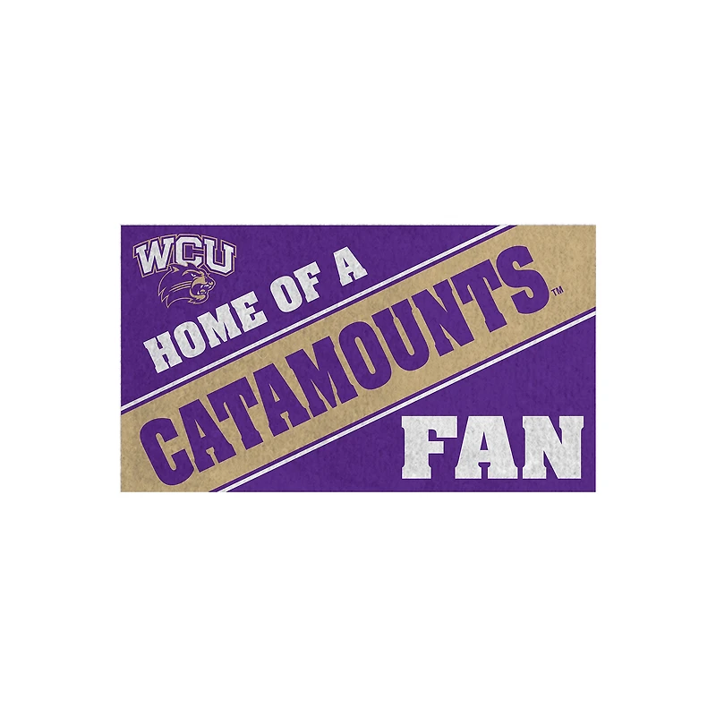 Western Carolina Catamounts 16" x 28" Home of a Fan Indoor/Outdoor Logo Turf Mat