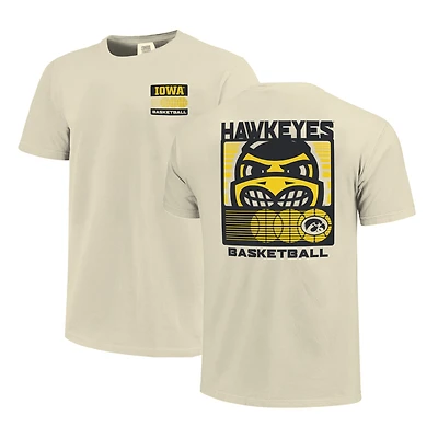 Men's  Cream Iowa Hawkeyes Basketball Staredown Comfort Colors
