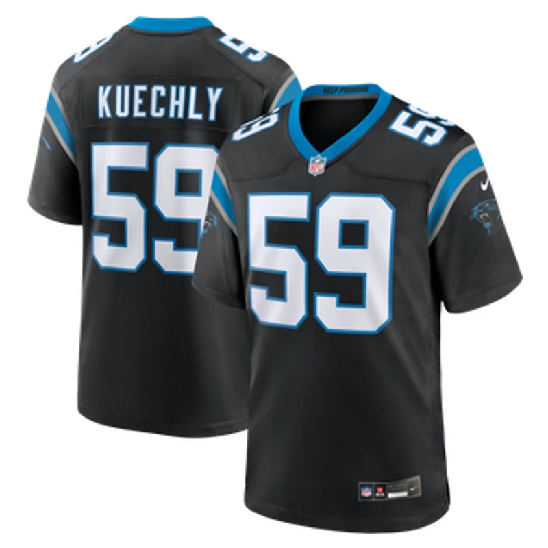 Men's Nike Luke Kuechly  Black Carolina Panthers Team Game Jersey