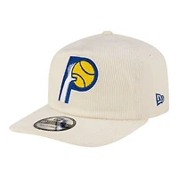 Men's New Era  White Indiana Pacers 19TWENTY 80s Chrome Corduroy Adjustable Hat