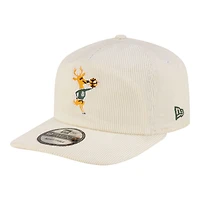 Men's New Era  White Milwaukee Bucks 19TWENTY 80s Chrome Corduroy Adjustable Hat