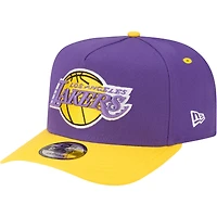 Men's New Era  Purple/Gold Los Angeles Lakers 80s Throwback A-Frame 9FIFTY Snapback Hat