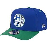 Men's New Era  Blue/Green Minnesota Timberwolves 80s Throwback A-Frame 9FIFTY Snapback Hat