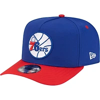Men's New Era  Royal/Red Philadelphia 76ers 80s Throwback A-Frame 9FIFTY Snapback Hat