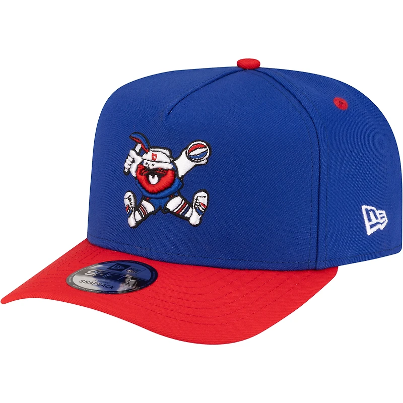 Men's New Era  Royal/Red Denver Nuggets 80s Throwback A-Frame 9FIFTY Snapback Hat