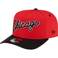 Men's New Era  Red/Black Chicago Bulls 80s Throwback A-Frame 9FIFTY Snapback Hat