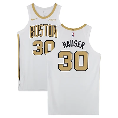 Sam Hauser Boston Celtics Game-Used #30 White City Edition Nike Jersey from Multiple Games in January of 2026 - Size 48+4