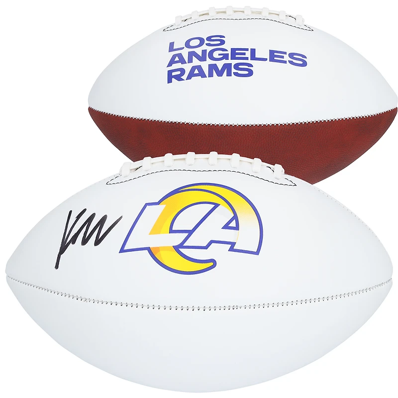 Kyren Williams Los Angeles Rams Autographed Franklin White Panel Football