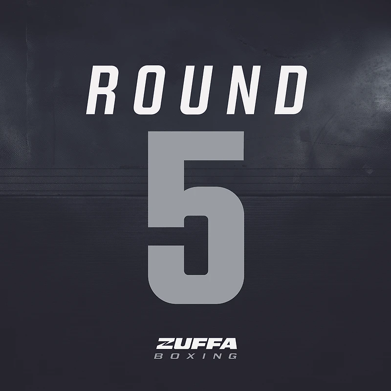 Zuffa Boxing 02 Event-Used Round 5 Ring Round Card