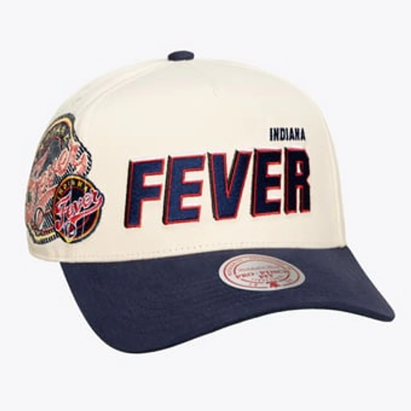 Unisex Mitchell & Ness Cream Indiana Fever Cooperstown Collection Big Time Pro Crown Snapback Hat