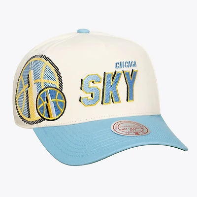 Unisex Mitchell & Ness Cream Chicago Sky Cooperstown Collection Big Time Pro Crown Snapback Hat