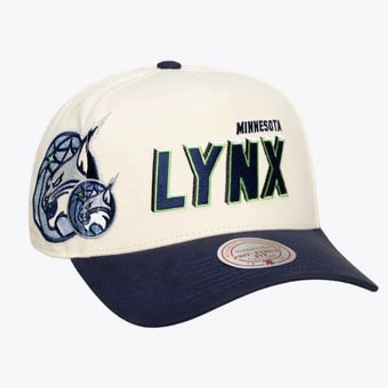Unisex Mitchell & Ness Cream Minnesota Lynx Cooperstown Collection Big Time Pro Crown Snapback Hat