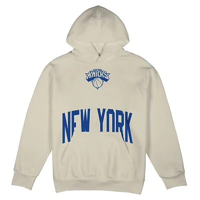 Unisex Stadium Essentials Cream New York Knicks Surrender Hoodie