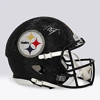 Ben Roethlisberger Pittsburgh Steelers Autographed Swarovski Crystal Riddell Speed Helmet - Art by Rock On Sports