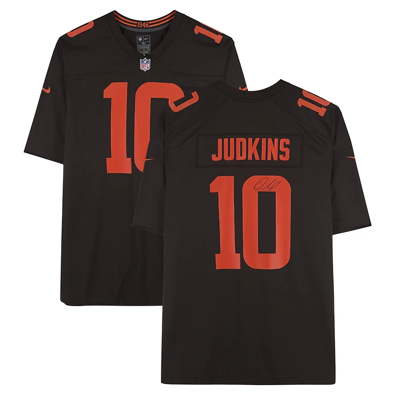 Quinshon Judkins Cleveland Browns Autographed Brown Alternate Nike Game Jersey