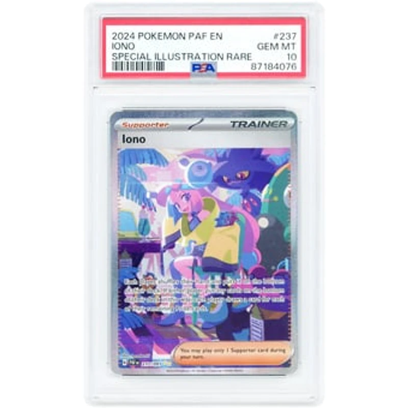 Iono 237/091 2024 Pokemon Paldean Fates Special Illustration Rare #237 PSA Authenticated 10 Card