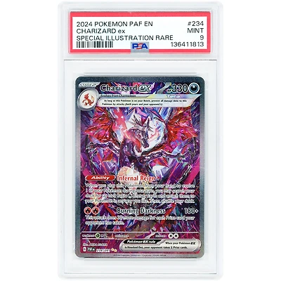 Charizard EX 2024 Pokemon Paldean Fates Special Illustration Rare #234 PSA Authenticated 9 Card