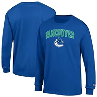 Men's Champion  Blue Vancouver Canucks Jersey Long-Sleeve T-Shirt
