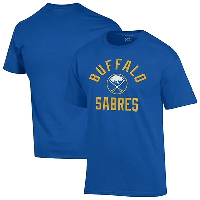 Men's Champion Royal Buffalo Sabres Primary Logo Jersey T-Shirt