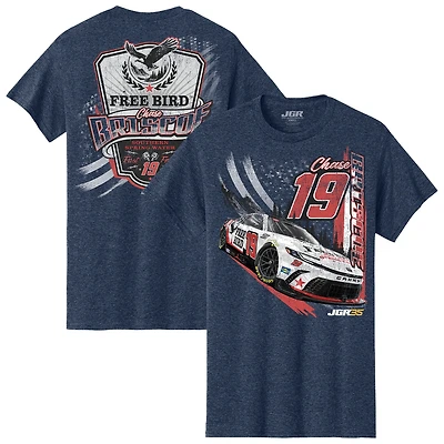 Men's Joe Gibbs Racing Team Collection Heather Navy Chase Briscoe #19 Free Bird Southern Spring Water Car T-Shirt