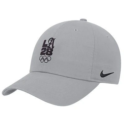 Men's Nike Gray LA28 Summer Olympics Club Adjustable Hat