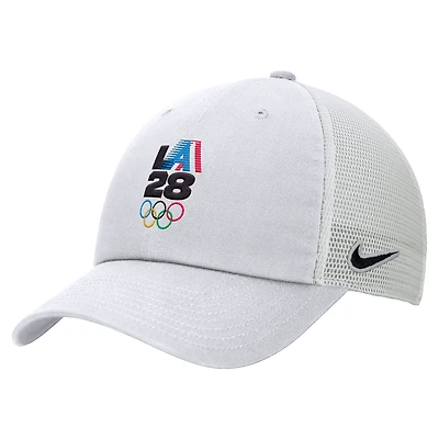 Men's Nike White LA28 Summer Olympics Club Trucker Adjustable Hat