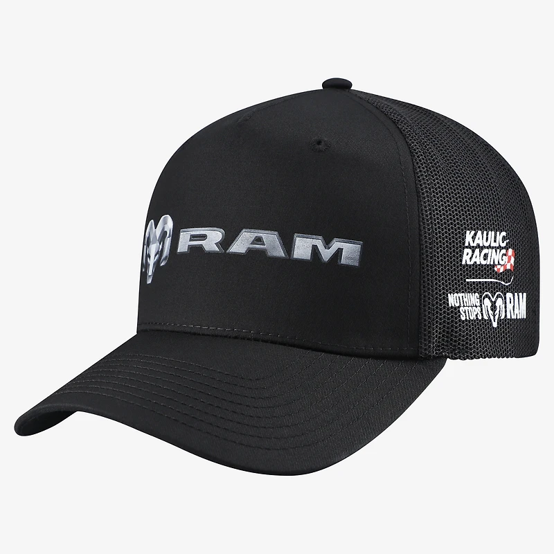 Unisex Kaulig Racing x Ram  Black Sonic Weld Trucker Adjustable Hat