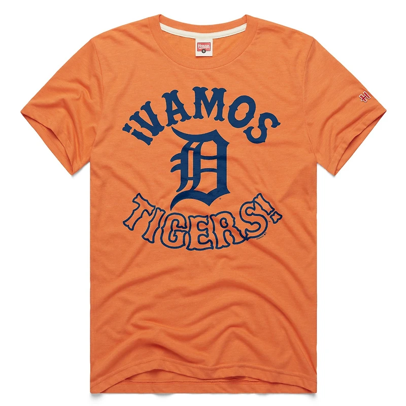 Men's Homage Orange Detroit Tigers Vamos Tri-Blend T-Shirt