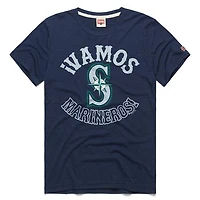 Men's Homage  Navy Seattle Mariners Vamos Tri-Blend T-Shirt