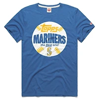 Men's Homage  Royal Seattle Mariners MLB x Topps Baseball The Real One Tri-Blend T-Shirt