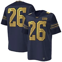 Men's Under Armour #26 Navy Notre Dame Fighting Irish 2026 Shamrock Series Replica Football Jersey