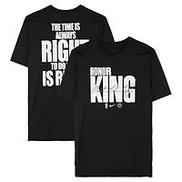 Atlanta Hawks Team-Issued Black "MLK" T-Shirt from the 2025-26 NBA Season