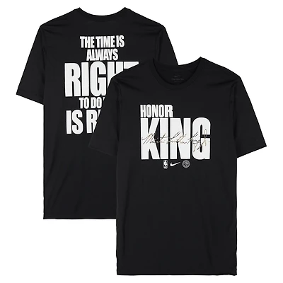 Atlanta Hawks Team-Issued Black "MLK" T-Shirt from the 2025-26 NBA Season