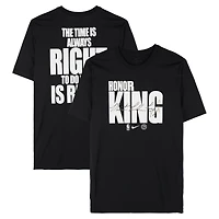 Atlanta Hawks Team-Issued Black "MLK" T-Shirt from the 2025-26 NBA Season