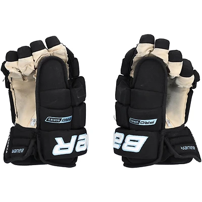Kevin Stenlund Utah Mammoth Game-Used Black Bauer Gloves from the 2025-26 NHL Season - NF70442996-97