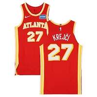 Vit Krejci Atlanta Hawks Game-Used #27 Red Nike Jersey vs. Denver Nuggets on December 5, 2025 - Size 48+4