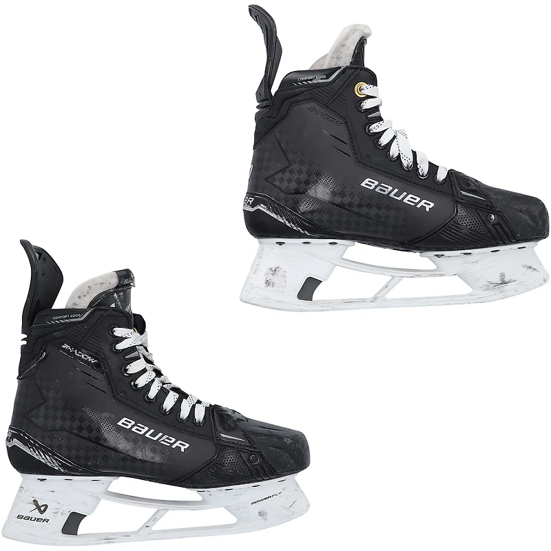 Dylan Guenther Utah Mammoth Game-Used Black Bauer Skates from the 2025-26 NHL Season