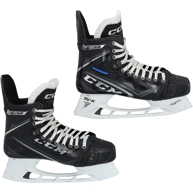 Nate Schmidt Utah Mammoth Game-Used Black CCM Skates from the 2025-26 NHL Season