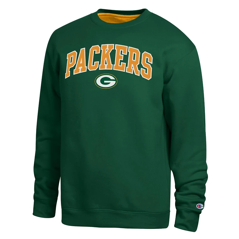 Men's Champion Green/Gold Green Bay Packers Contrast Patch Sweatshirt