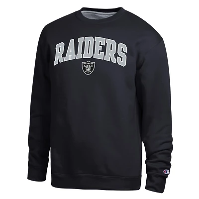 Men's Champion Black Las Vegas Raiders Contrast Lined Sweatshirt