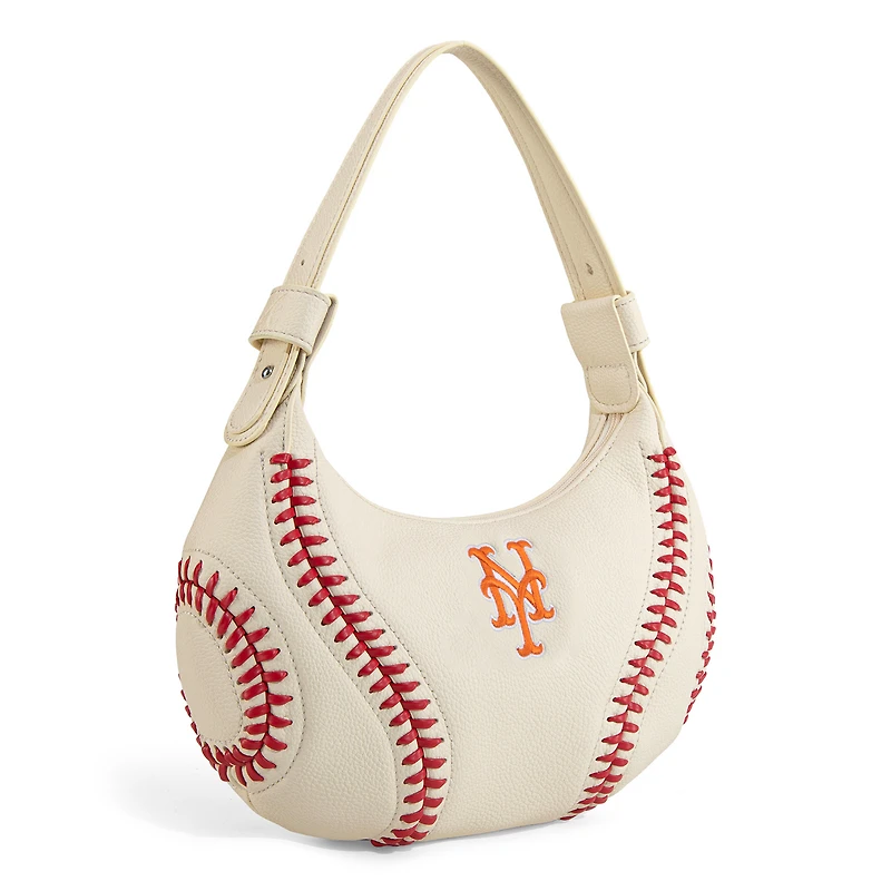 Montana West  New York Mets Beige Shoulder Hobo Bag