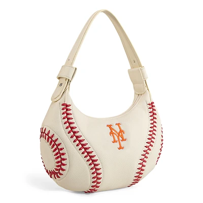 Montana West  New York Mets Beige Shoulder Hobo Bag