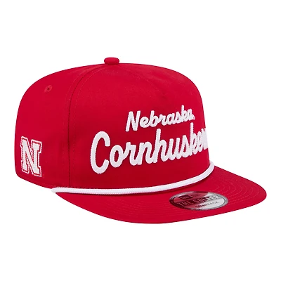 Men's New Era Scarlet Nebraska Huskers Team Text Golfer Snapback Hat