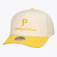 Men's Mitchell & Ness  Cream/Gold Pittsburgh Pirates Flawless Stretch-Snapback Hat
