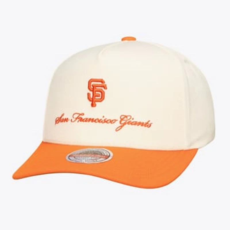 Men's Mitchell & Ness Cream/Orange San Francisco Giants Flawless Stretch-Snapback Hat