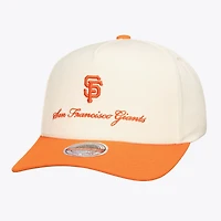 Men's Mitchell & Ness  Cream/Orange San Francisco Giants Flawless Stretch-Snapback Hat