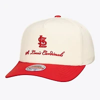 Men's Mitchell & Ness  Cream/Red St. Louis Cardinals Flawless Stretch-Snapback Hat