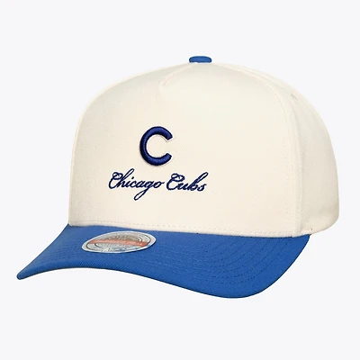 Men's Mitchell & Ness  Cream/Royal Chicago Cubs Flawless Stretch-Snapback Hat