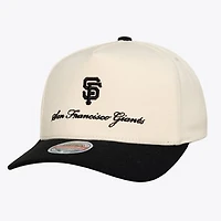 Men's Mitchell & Ness  Cream/Black San Francisco Giants Flawless Stretch Snapback Hat