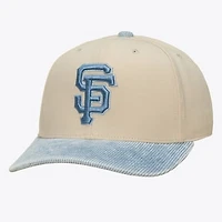 Men's Mitchell & Ness  Cream/Light Blue San Francisco Giants Washed Corduroy Pro Crown Snapback Hat